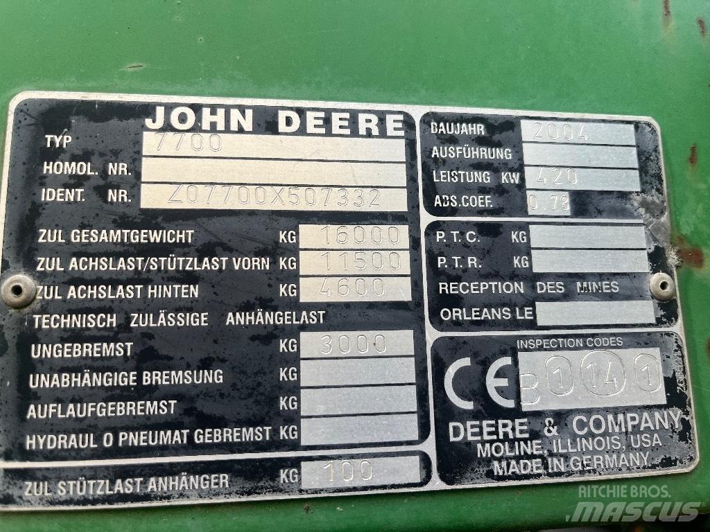 John Deere 7700 Strojevi za krmu na vlastiti pogon