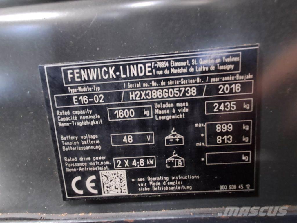 Linde E16-02 Električni viličari