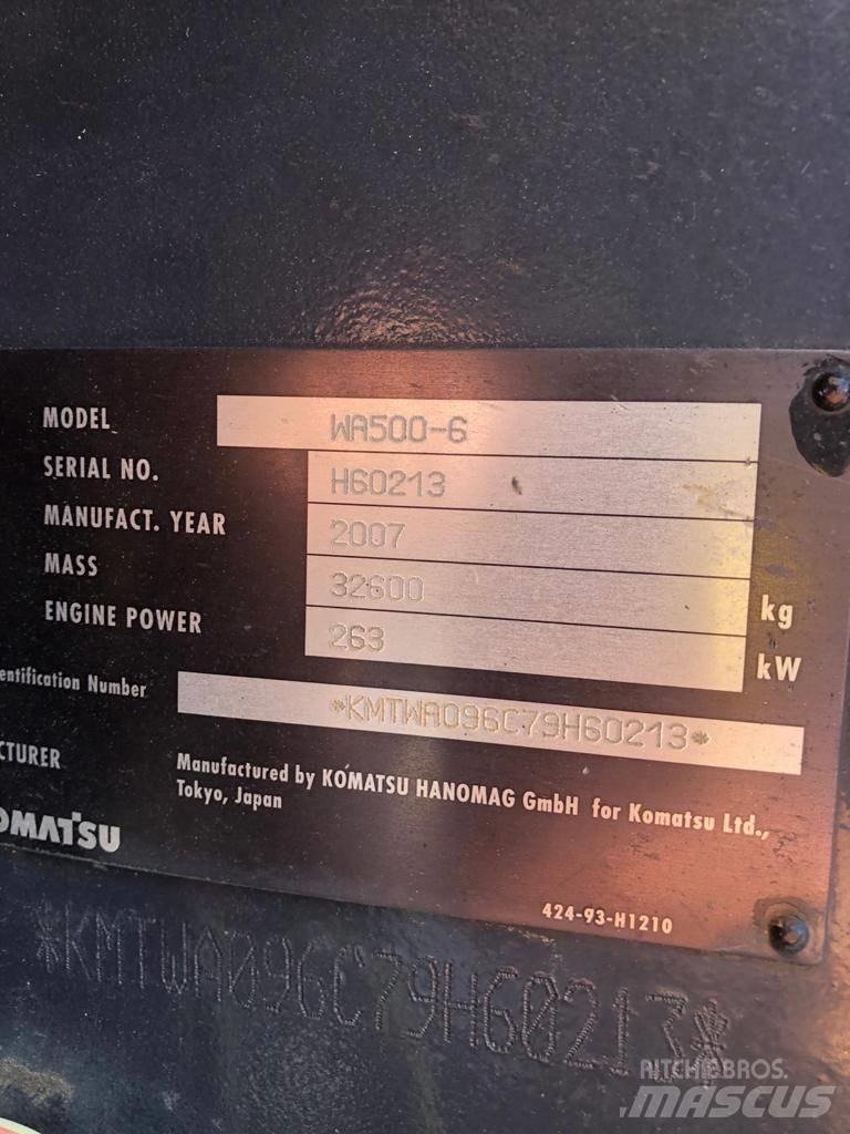 Komatsu WA500-6 Utovarivači na kotačima