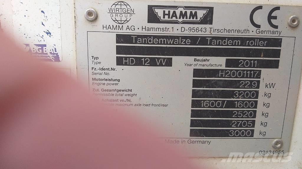 Hamm HD 12 VV Valjci sa dvojnim bubnjem