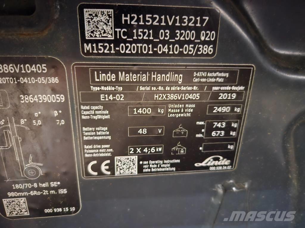 Linde E14 Električni viličari