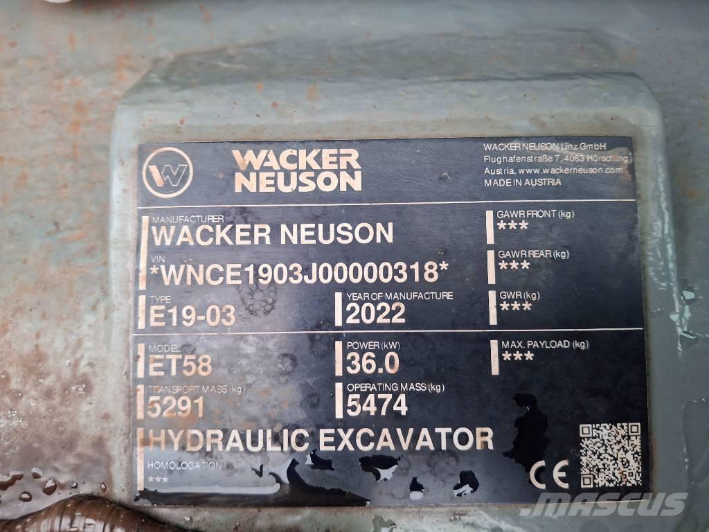 Wacker Neuson ET58 Bageri gusjeničari