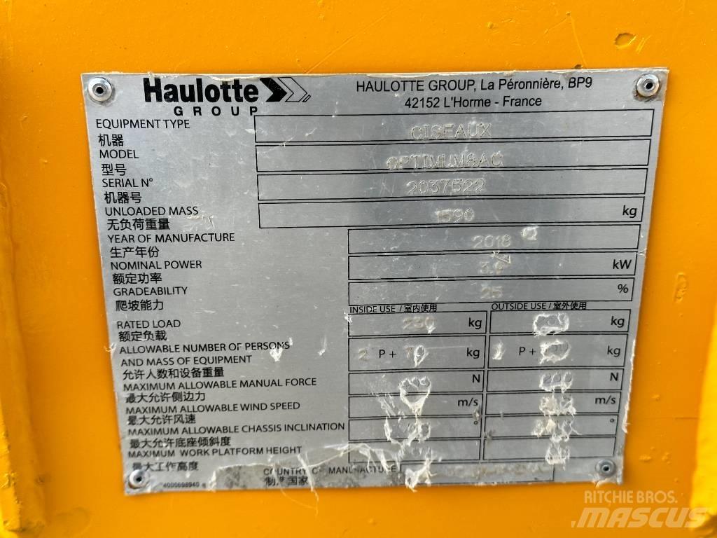 Haulotte OPTIMUM 8 Škaraste platforme