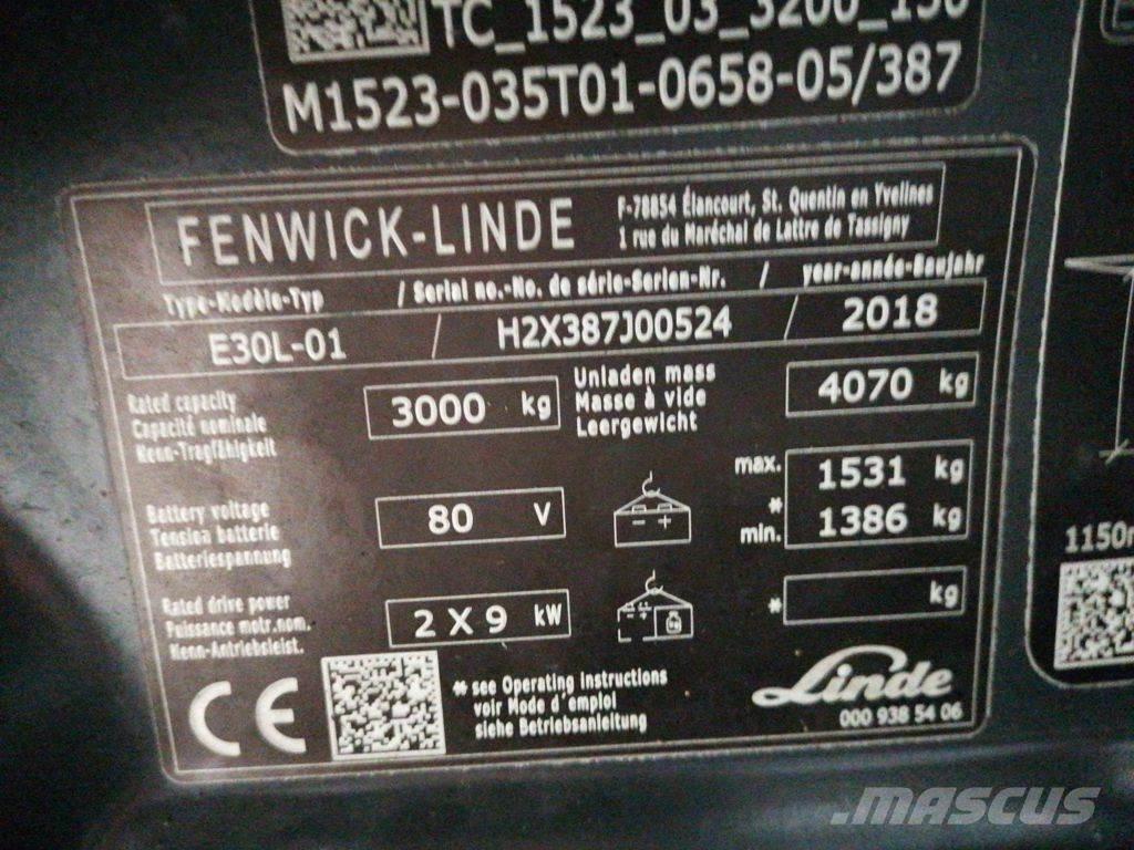 Linde E30L-01 Električni viličari