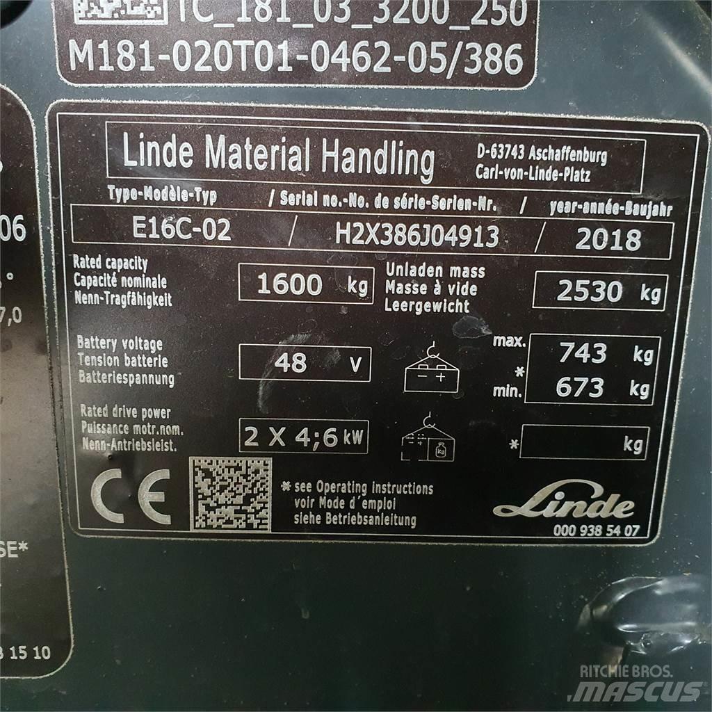 Linde E16C Električni viličari