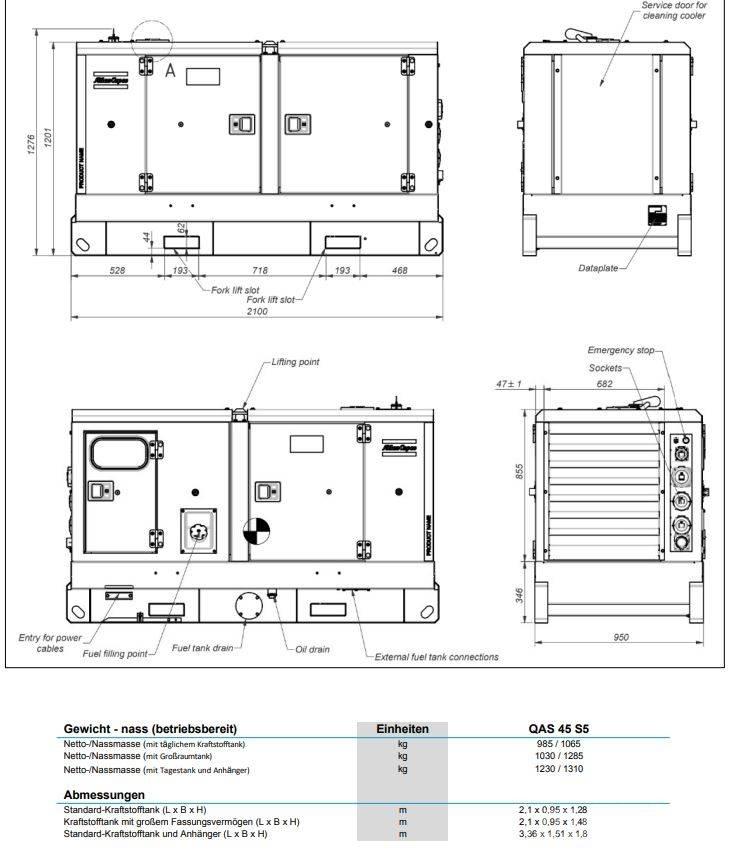 Atlas Copco QAS45 Dizel agregati