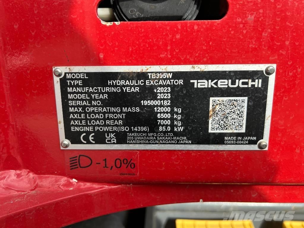 Takeuchi TB 395 W Bageri na kotačima