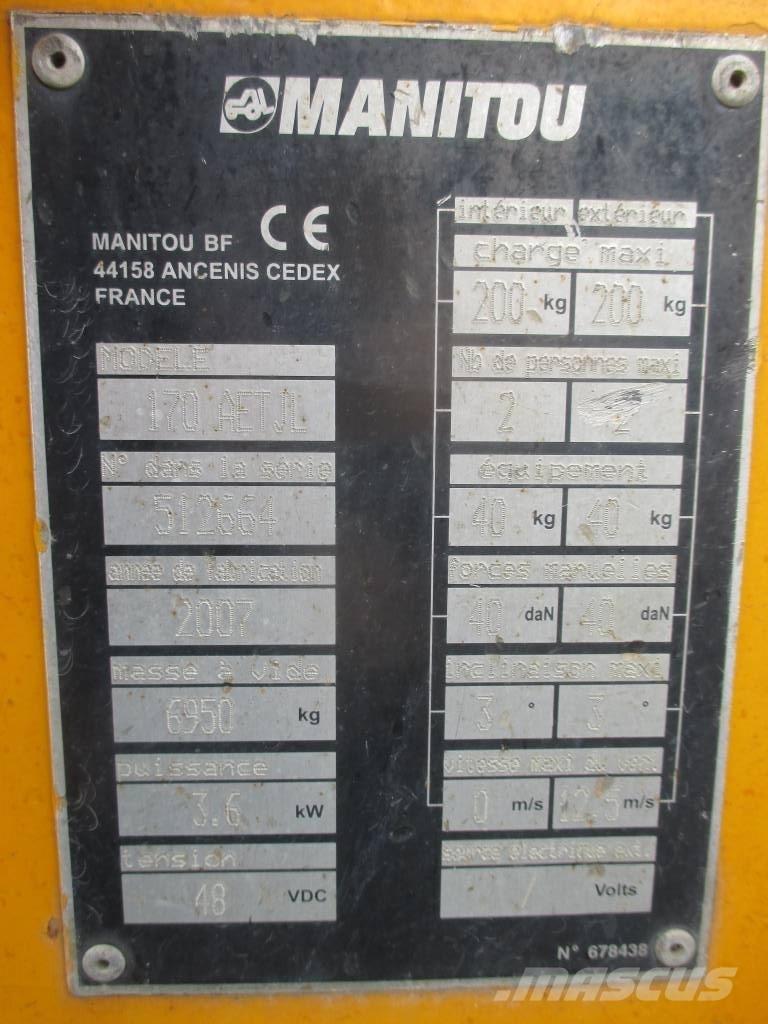 Manitou 170 AETJL Zglobne podizne platforme