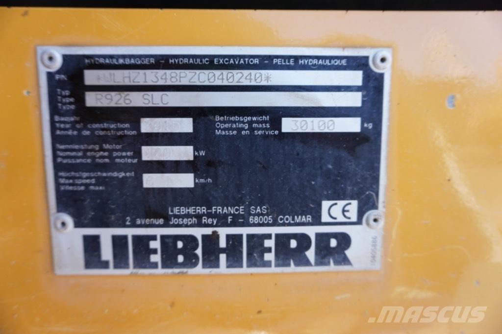 Liebherr R 926 SLC Bageri gusjeničari