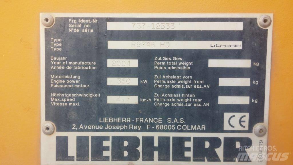 Liebherr R 974 B HD Bageri gusjeničari