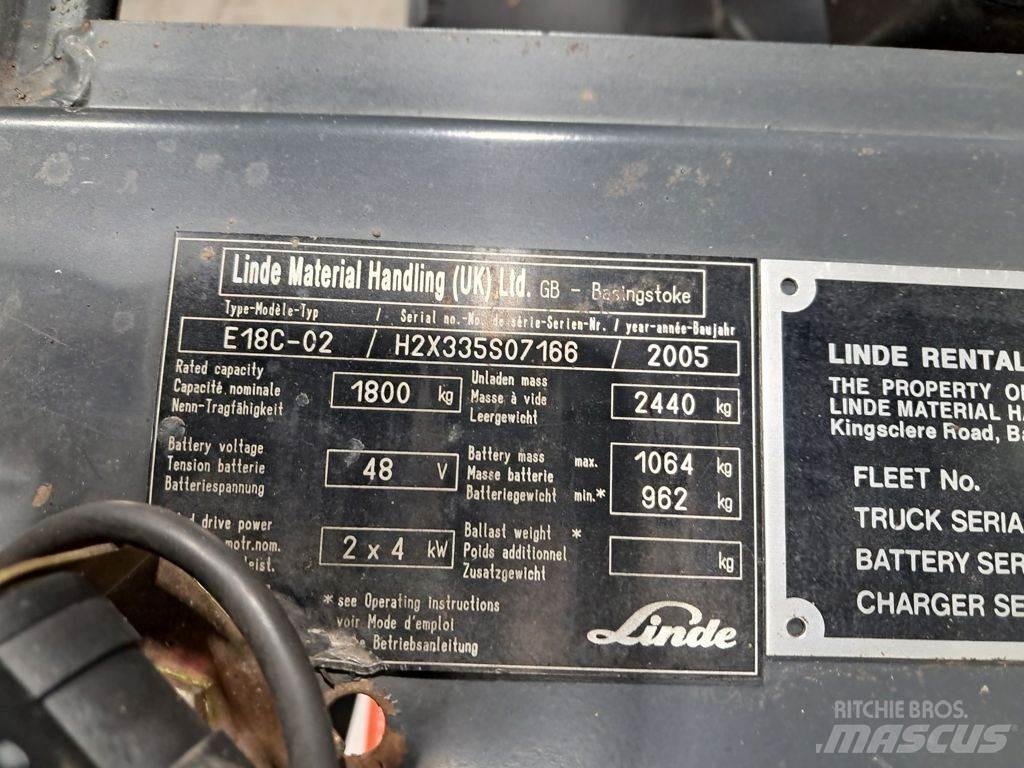 Linde E18C-02 Električni viličari
