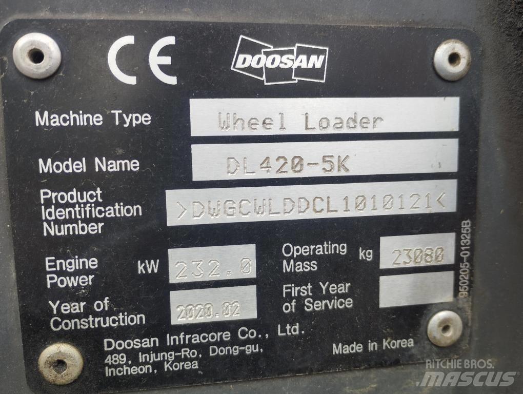 Doosan DL 420-5 Utovarivači na kotačima