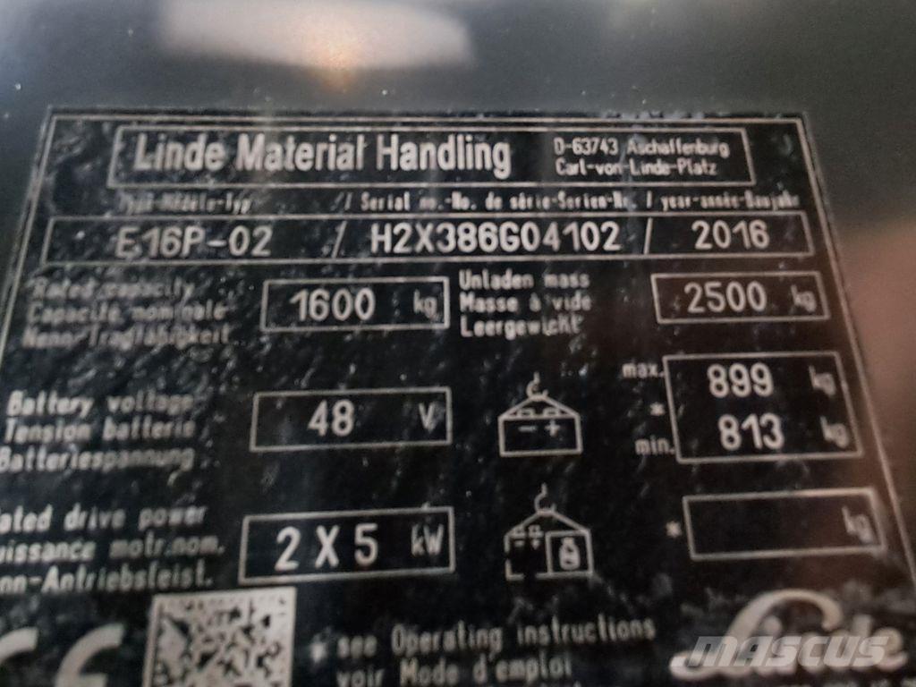 Linde E16P-02 Električni viličari