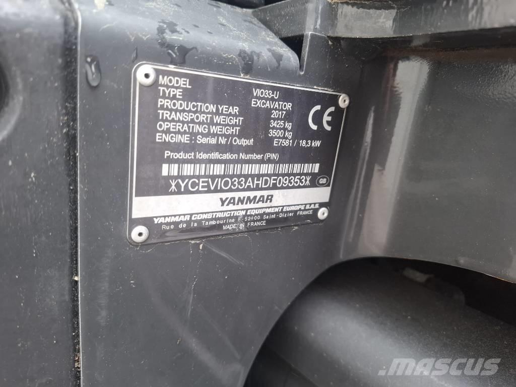 Yanmar Vio 33 U Mini bageri <7t