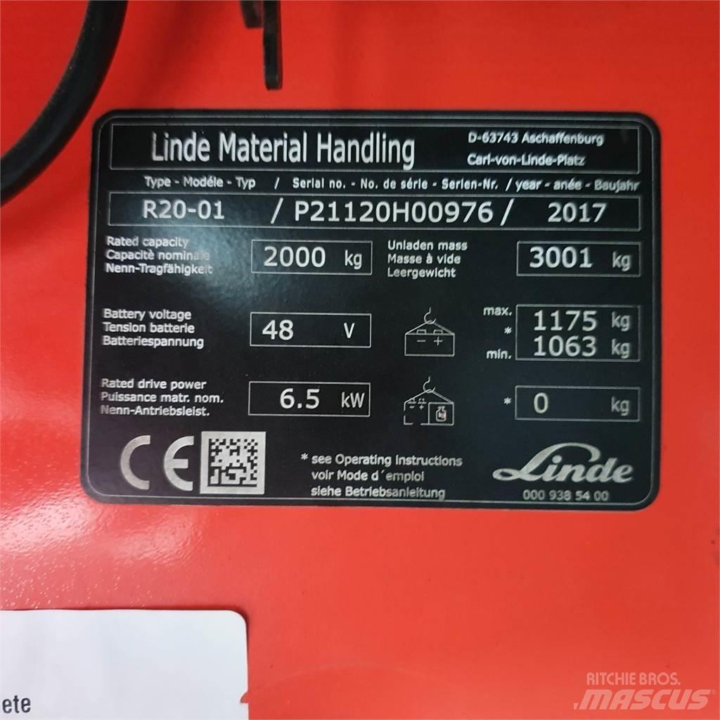 Linde R20 Viličari sa pomičnim stupom