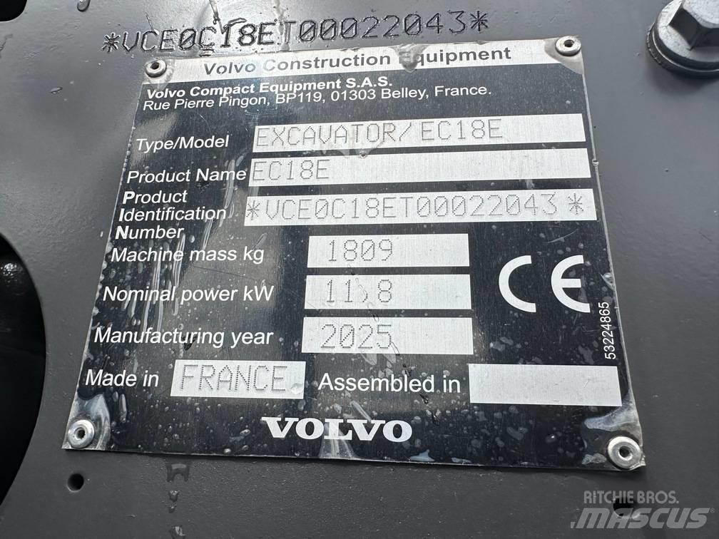 Volvo EC 18 E Mini bageri <7t