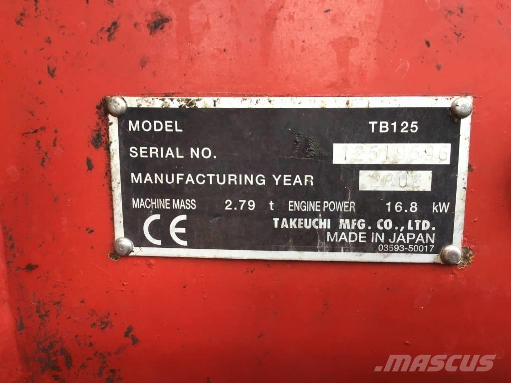 Takeuchi TB 125 Mini bageri <7t