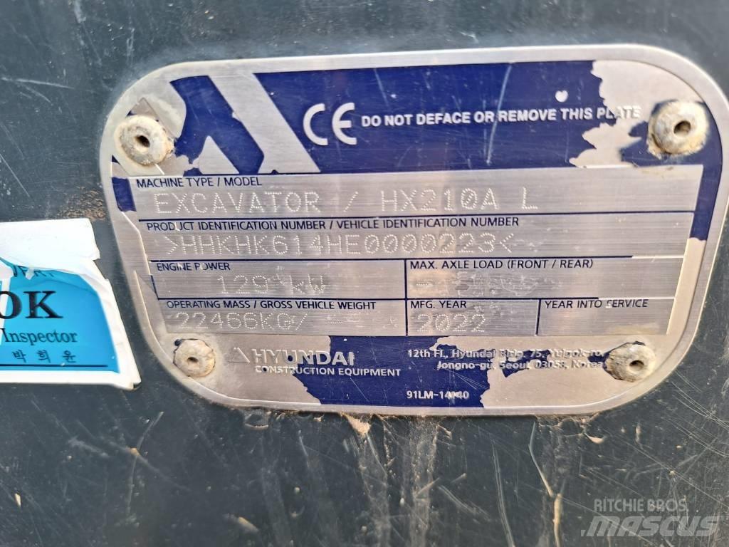 Hyundai HX210A L Bageri gusjeničari