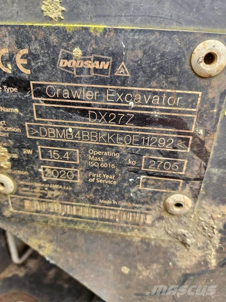 Doosan DX 27 Z Mini bageri <7t