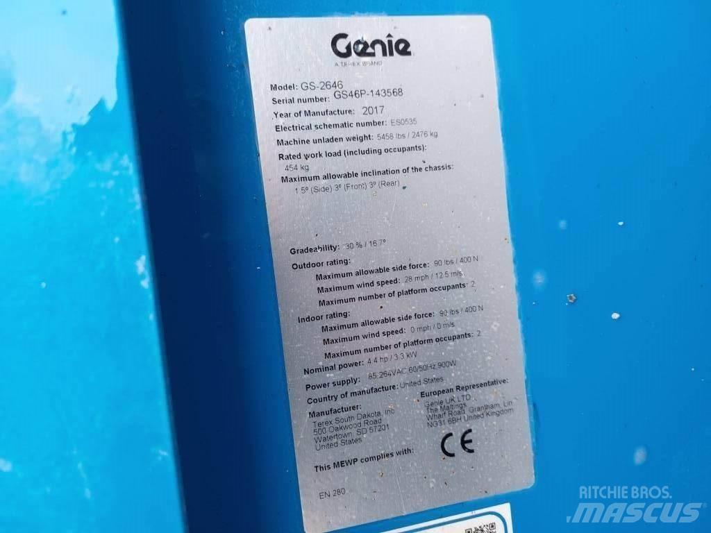 Genie GS 2646 Škaraste platforme