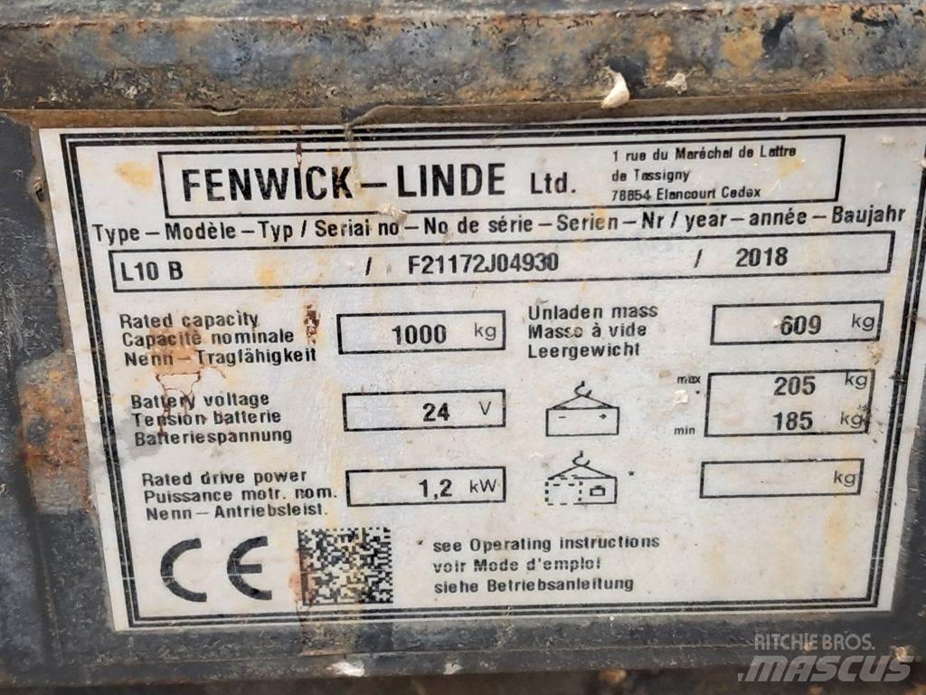 Linde L10B Ručni električni viličar