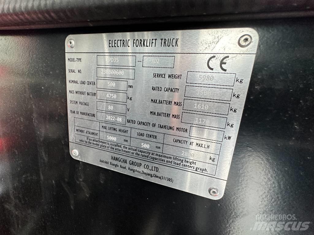 Hangcha CPD35-XD2 Električni viličari
