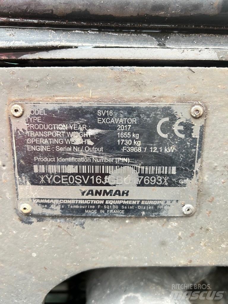 Yanmar SV 16 Mini bageri <7t