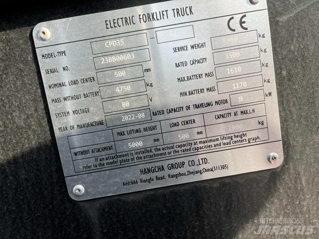 Hangcha CPD35-XD2 Električni viličari