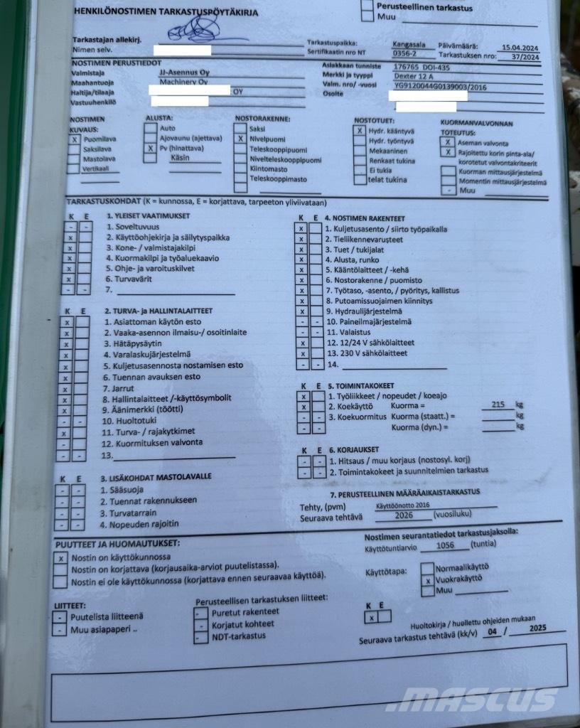 Dexter 12 A Vučne prikolice se podiznom košarom