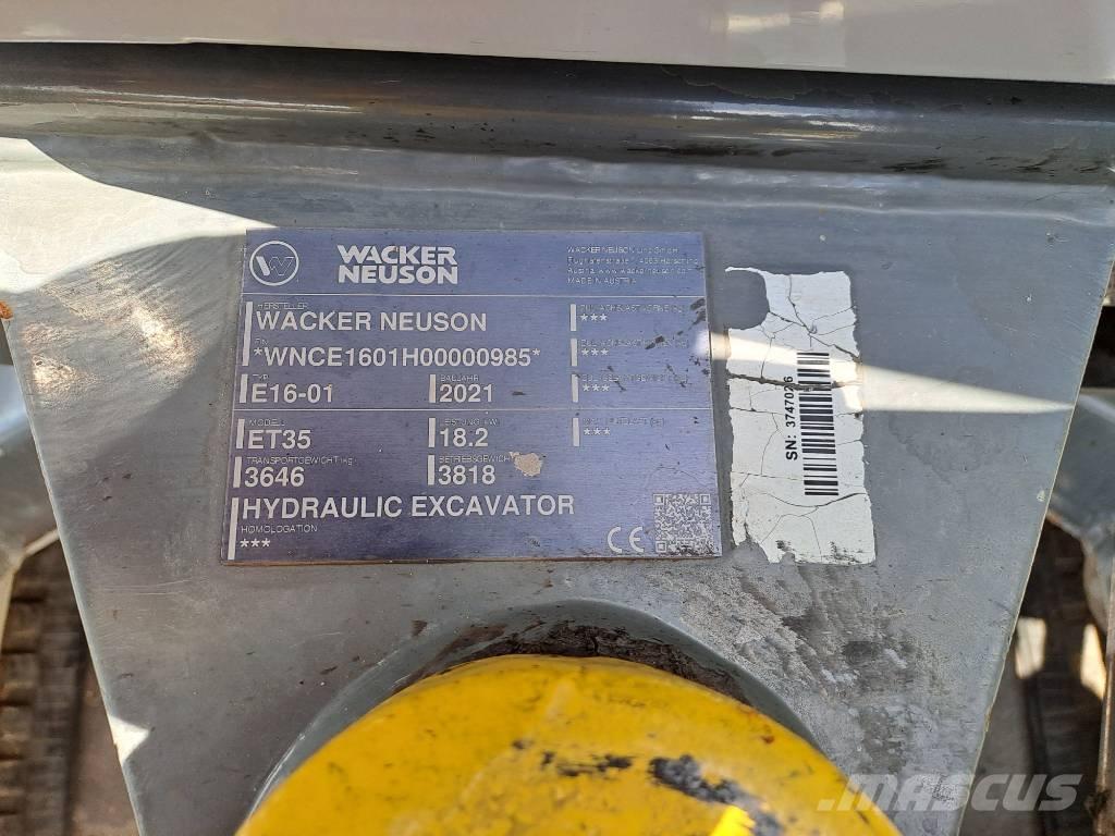 Wacker Neuson ET35 Bageri gusjeničari