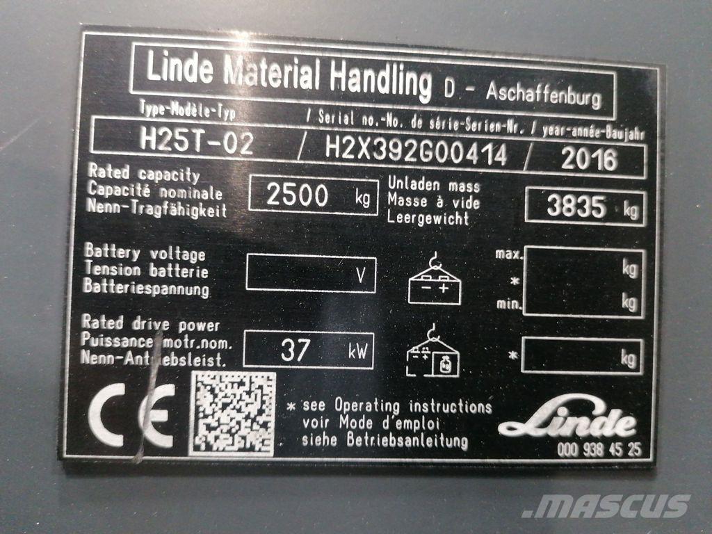 Linde H25T-02 Plinski viličari