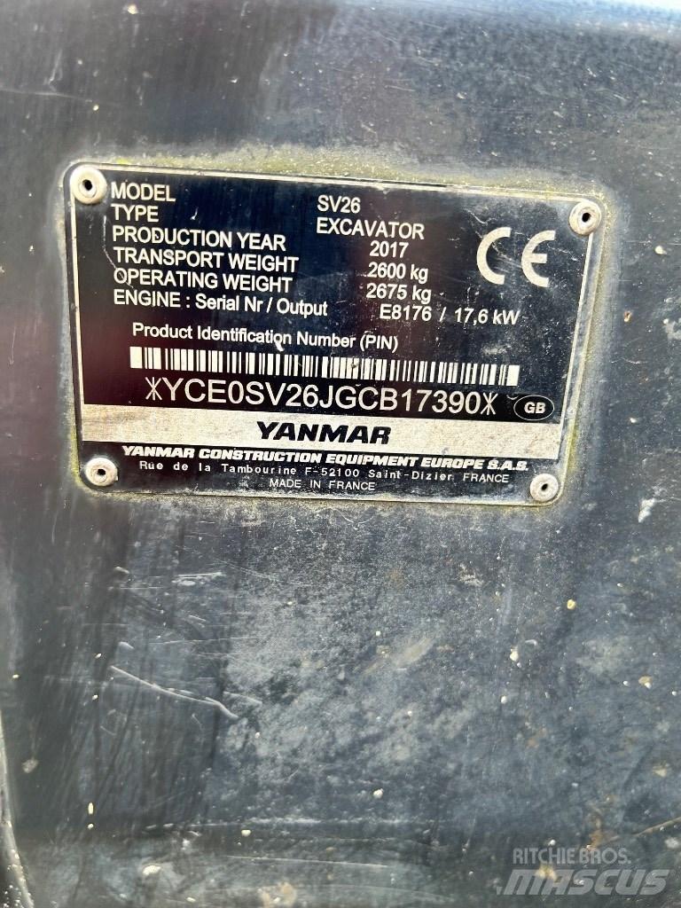Yanmar SV 26 Mini bageri <7t