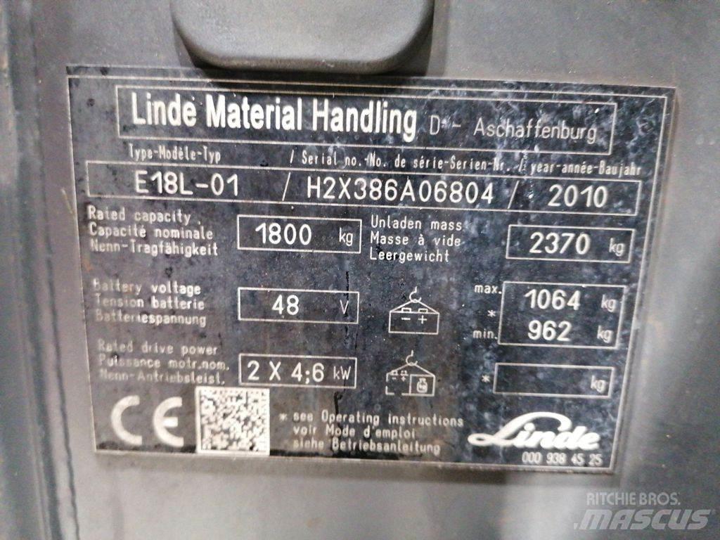 Linde E18L-01 Električni viličari