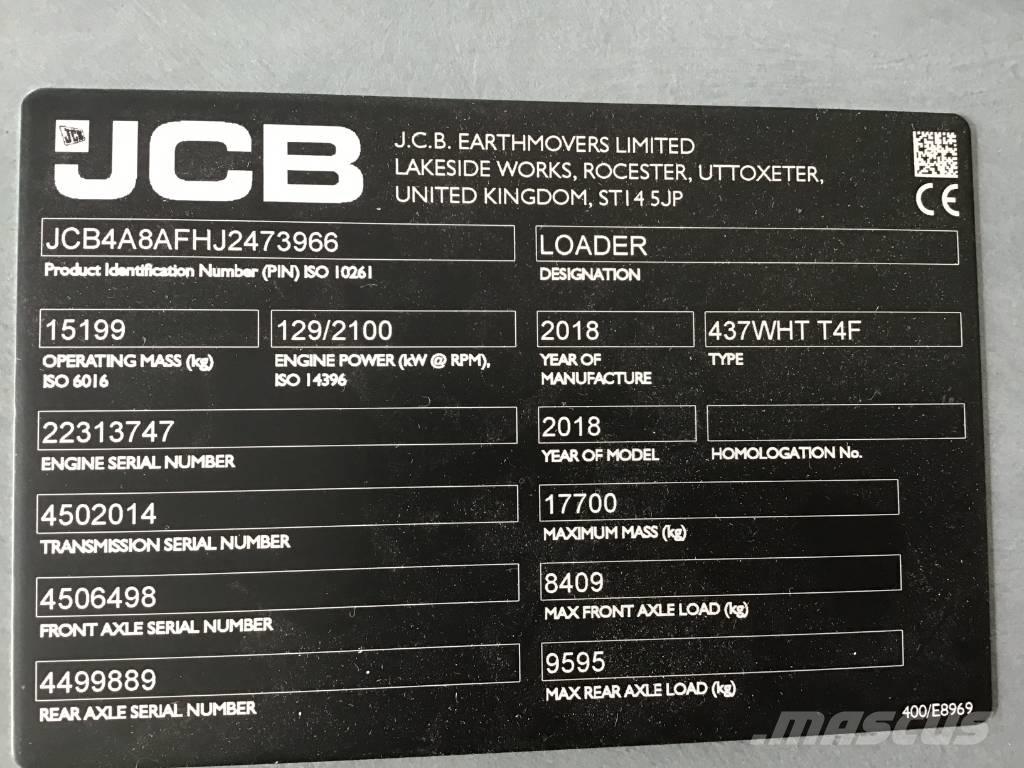 JCB 437 WHT Utovarivači na kotačima