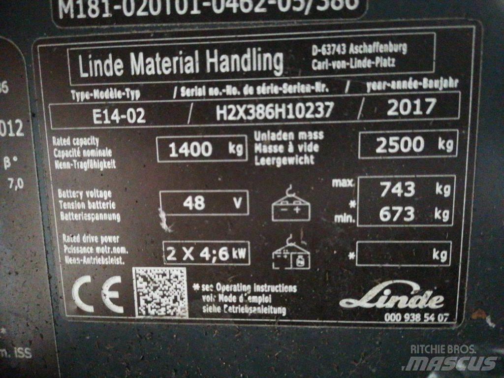 Linde E14-02 Električni viličari