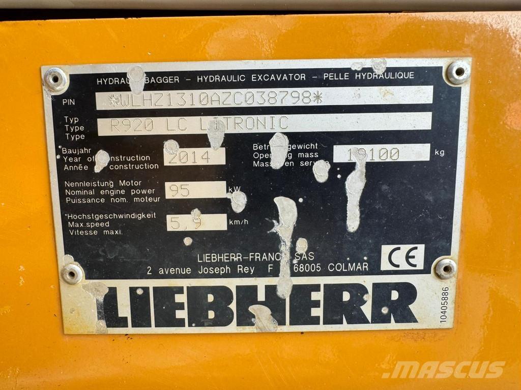 Liebherr R920LC Bageri gusjeničari