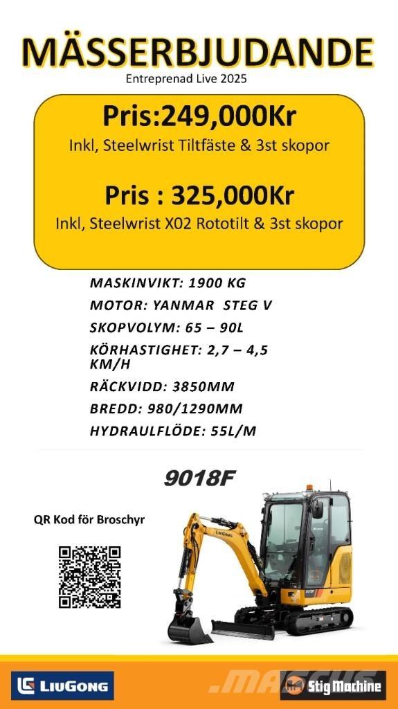 LiuGong 9018 F Mini bageri <7t
