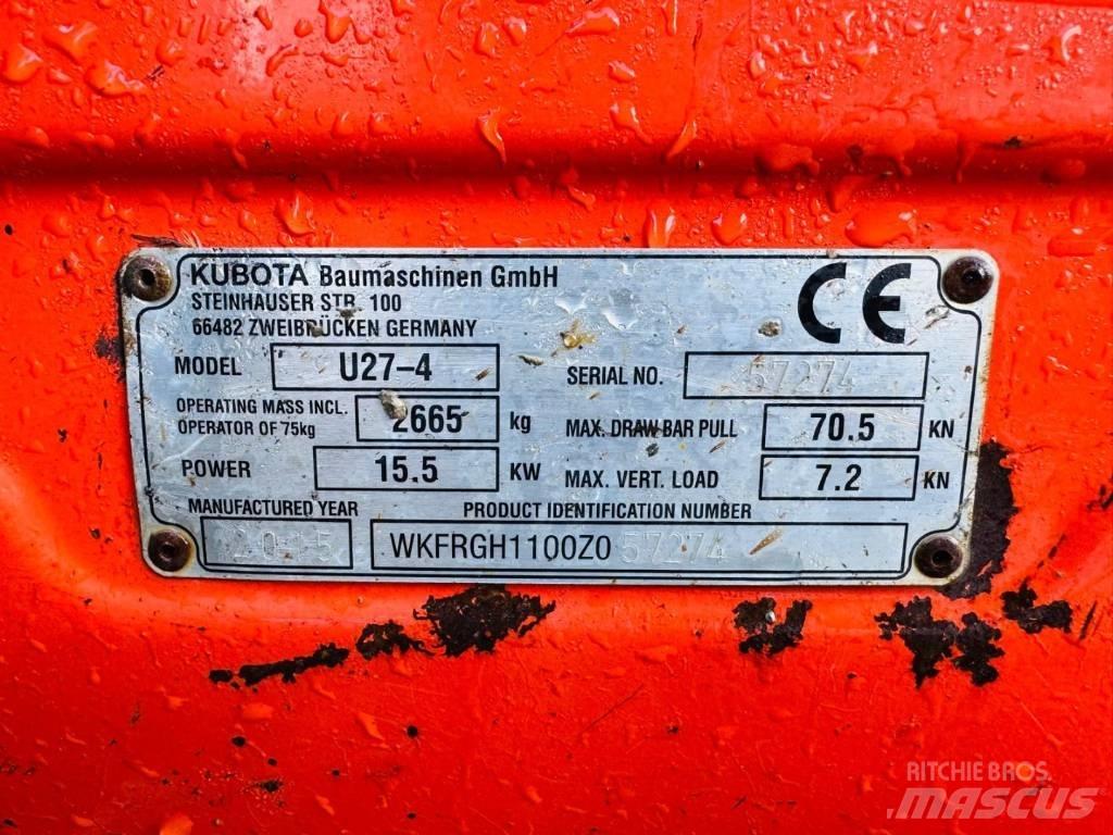 Kubota U 27-4 Mini bageri <7t