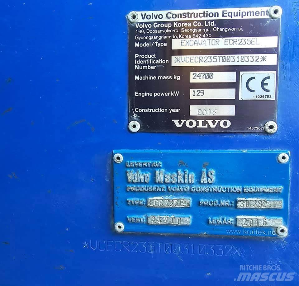 Volvo ECR 235 EL Bageri gusjeničari