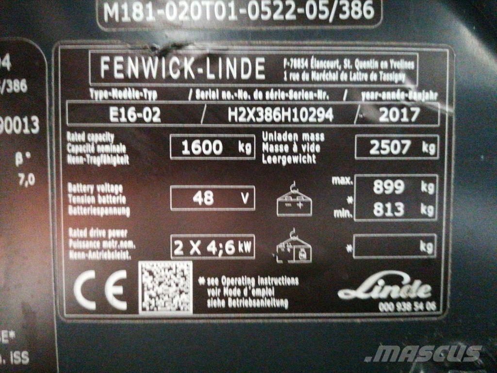 Linde E16 Električni viličari