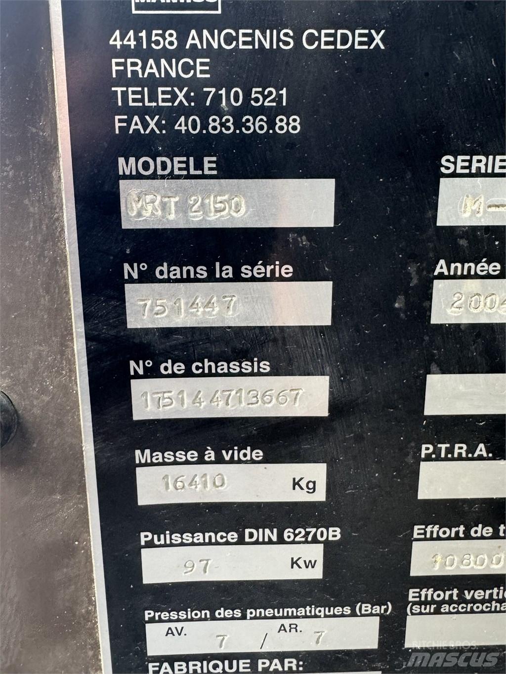 Manitou MRT 2150 Teleskopski viličari