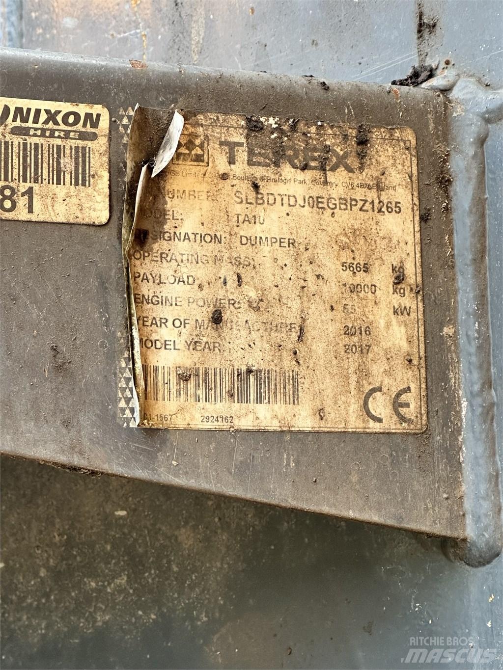 Terex TA10 Demperi za gradilišta