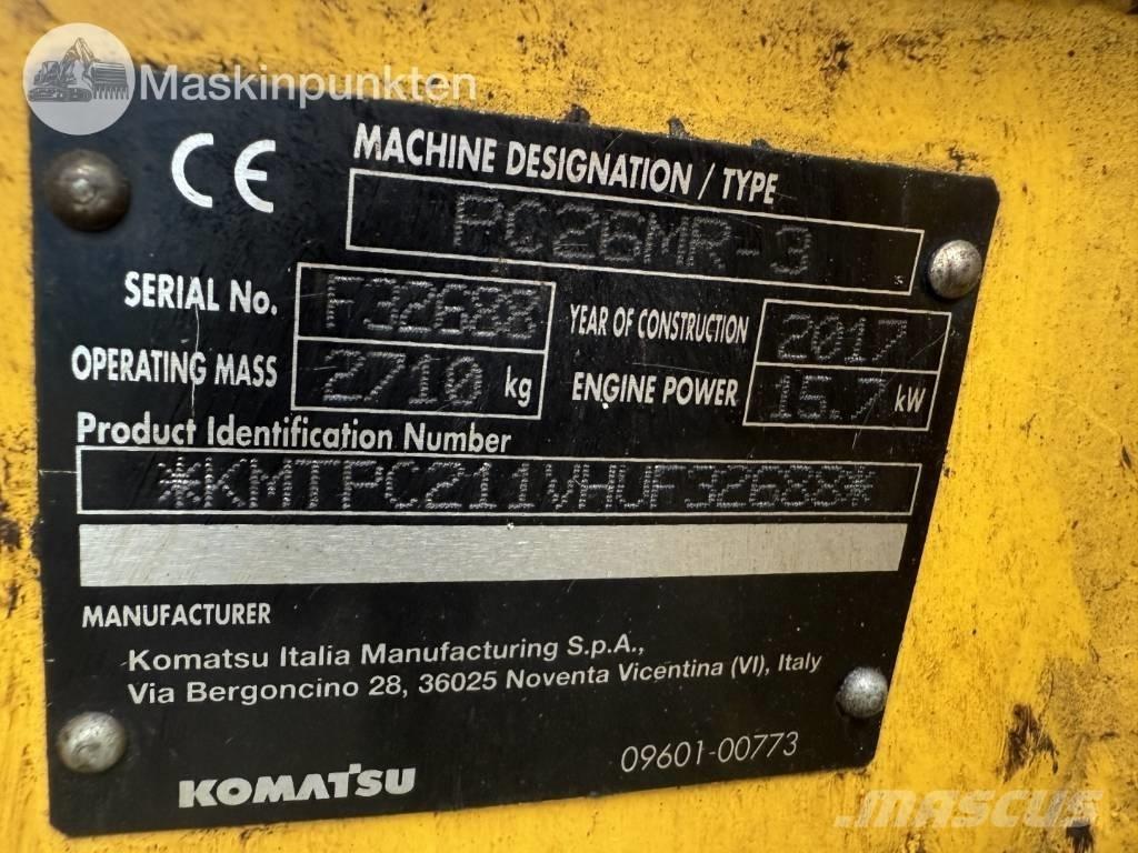 Komatsu PC 26 MR Mini bageri <7t