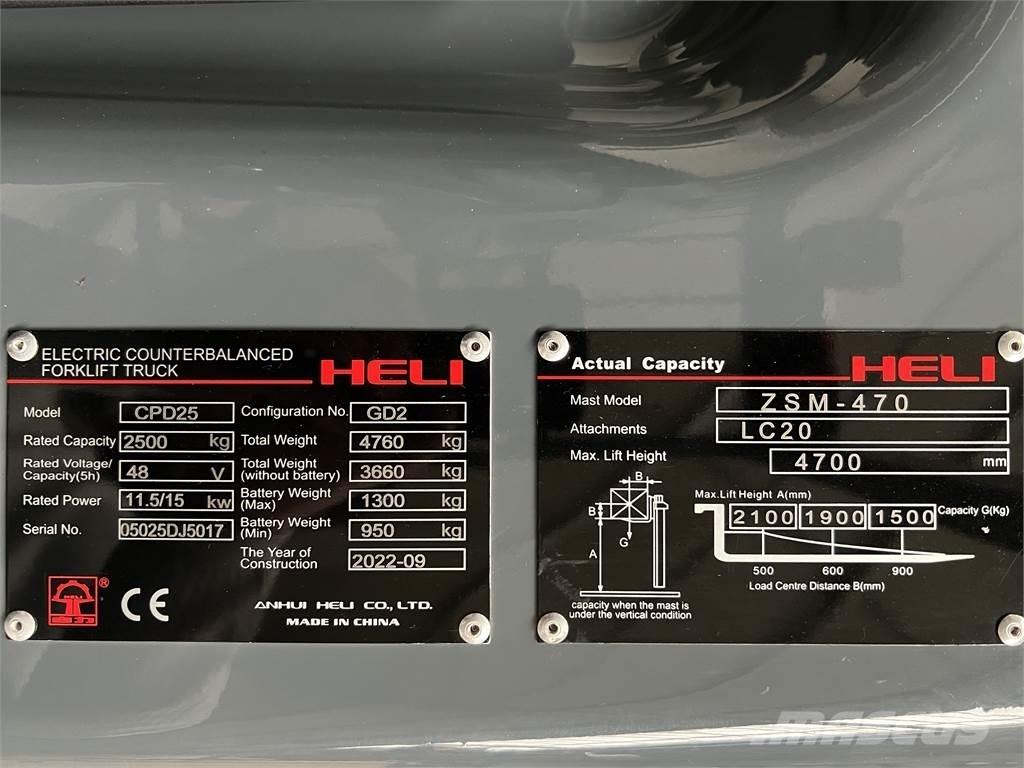 Heli CPD25 GD2 / NEU Električni viličari