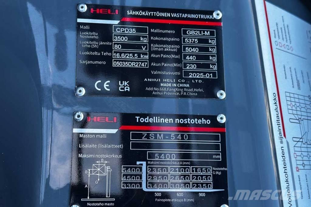 Heli CPD 35 Električni viličari
