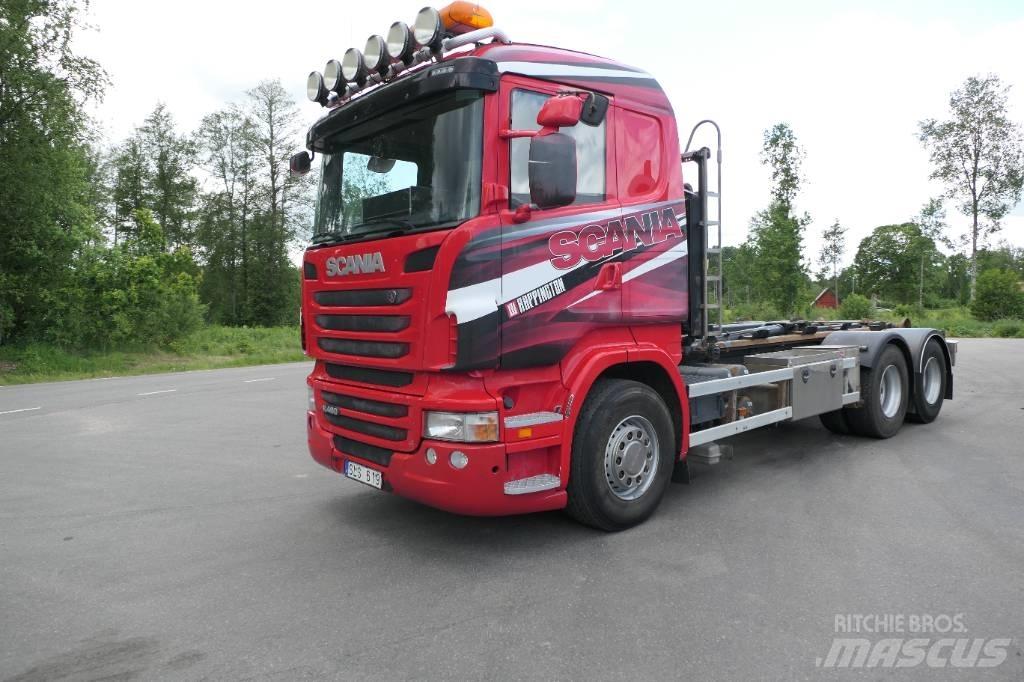 Scania R480lb6x2hsz Rol kiper kamioni s kukama za dizanje