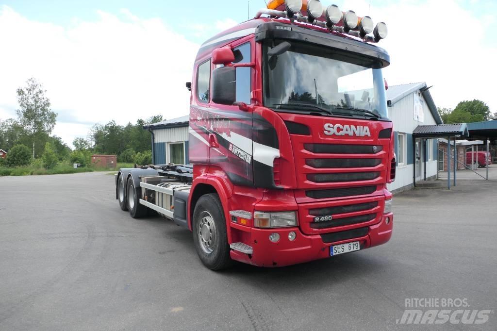 Scania R480lb6x2hsz Rol kiper kamioni s kukama za dizanje