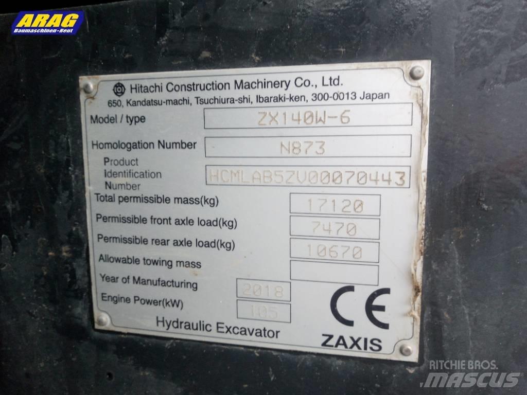 Hitachi ZX 140 W-6 Bageri na kotačima