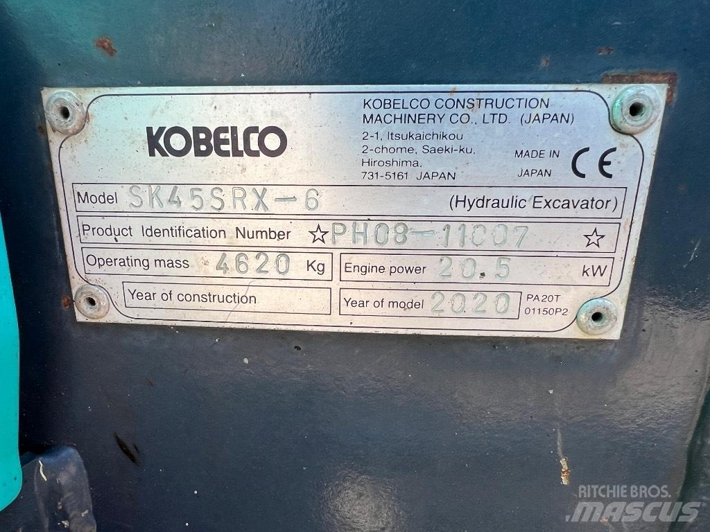 Kobelco SK 45 SRX-6 Mini bageri <7t