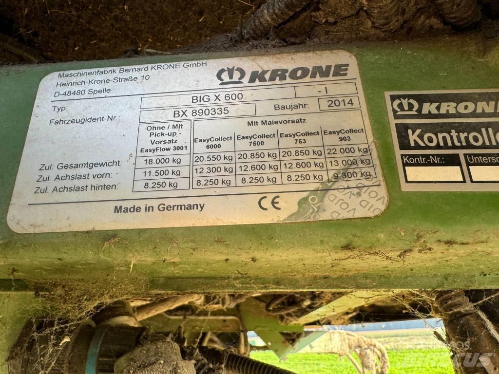 Krone Big X 600 Strojevi za krmu na vlastiti pogon